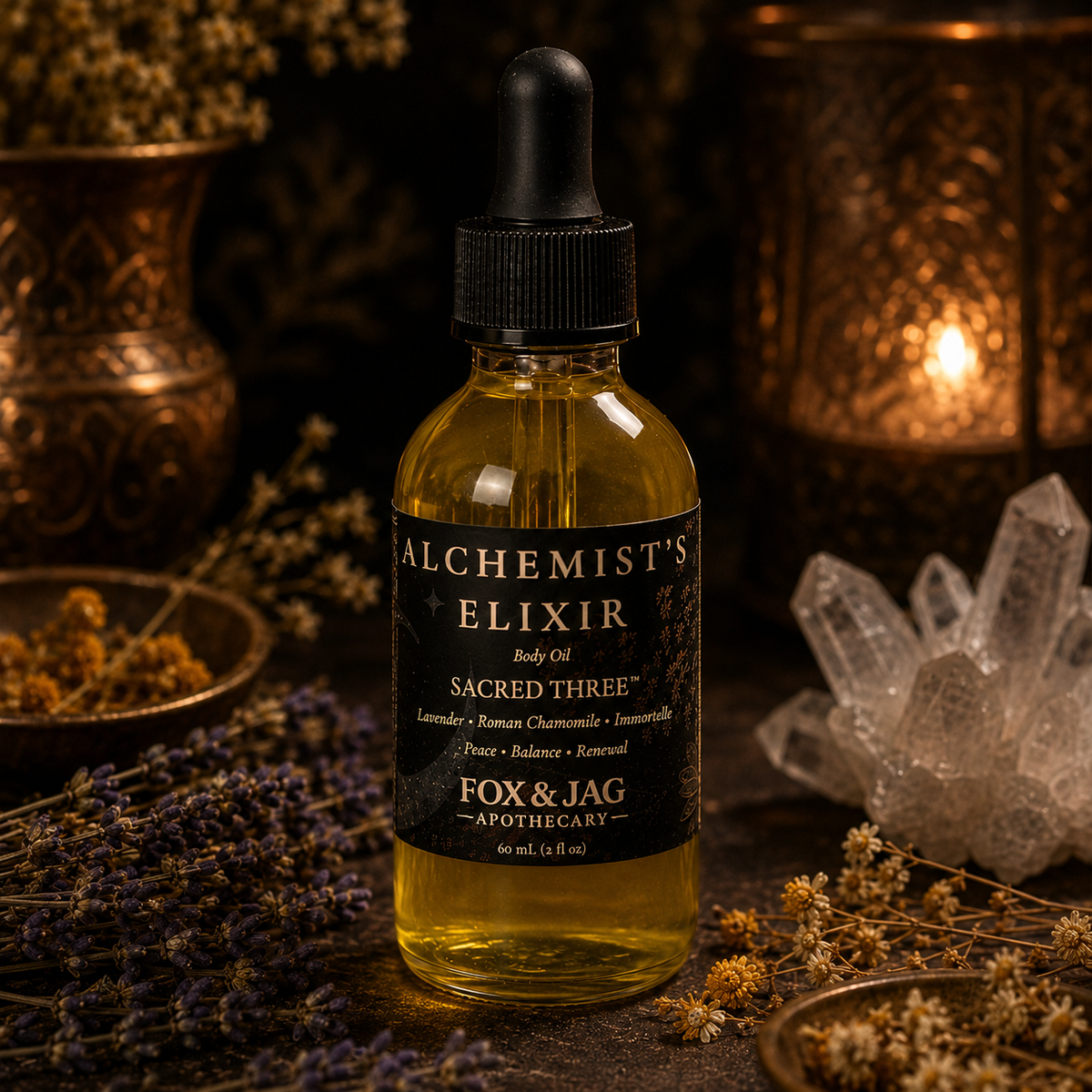The Alchemist's Elixir botanical body oil by Fox & Jag Apothecary