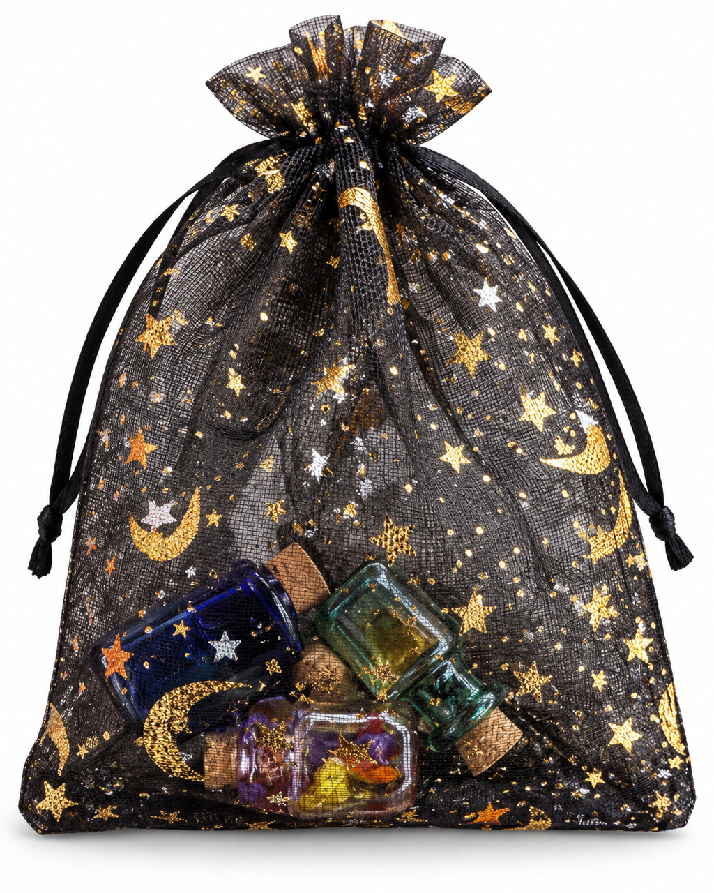 Mini Magick Spells - bottles in moon and star organza bag