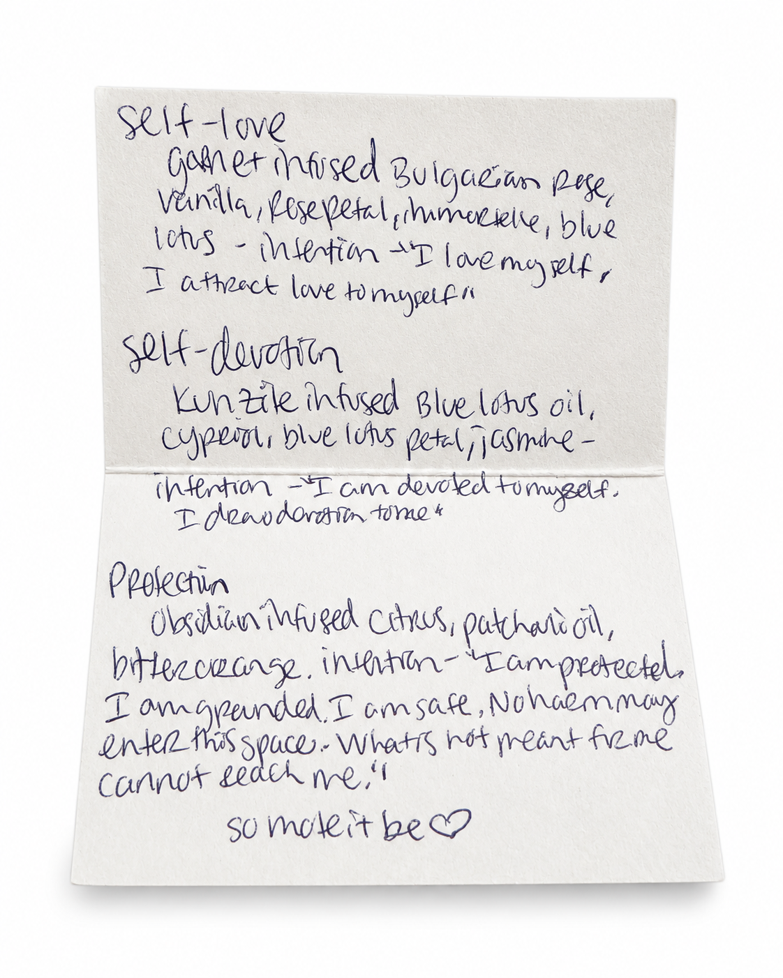 Mini Magick Spells - handwritten spell card, alternate shot