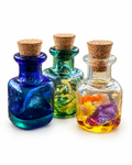 Mini Magick Spells - three small glass oil bottles for Self-Love, Self-Devotion, and Protection